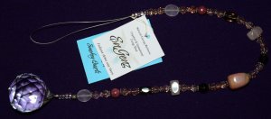 CRYSTAL ENGEN - RHODONITE, SMOKEY QUARTZ, ROSE QUARTZ - LONG 30MM